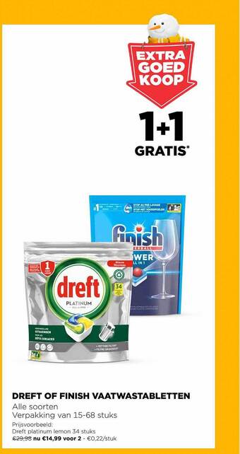 Jumbo Dreft of finish vaatwastabletten aanbieding