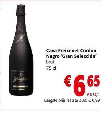 Colruyt Cava freixenet cordon negro gran selección aanbieding