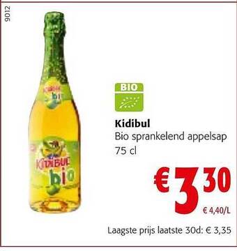 Colruyt Kidibul bio sprakelend appelsap aanbieding