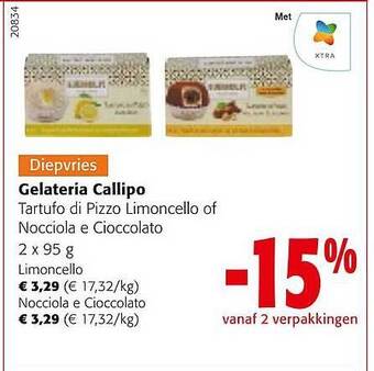Gelateria callipo tartufo di pizzo limoncello of nocciola e cioccolato