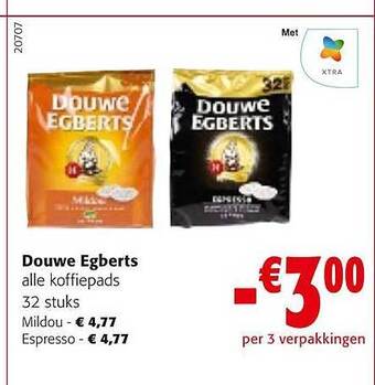 Colruyt Douwe egberts koffiepads aanbieding