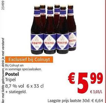 Colruyt Postel tripel aanbieding