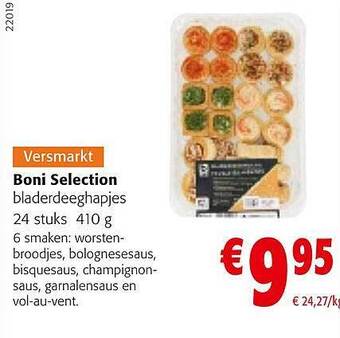 Colruyt Boni selection bladerdeeghapjes aanbieding