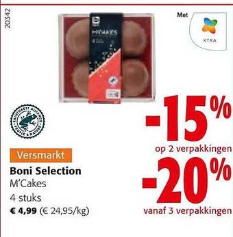 Colruyt Boni selection m'cakes aanbieding