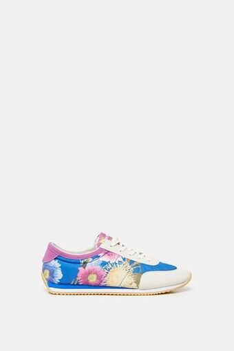 Desigual Sneakers met bloemenprint - BLUE - 40 aanbieding