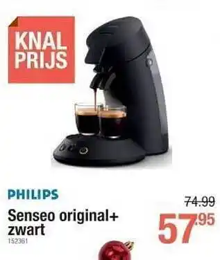 Cevo Philips senseo original+ zwart aanbieding