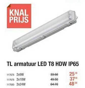 Cevo Tl armatuur led t8 hdw ip65 aanbieding
