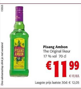 Colruyt Pisang ambon the original likeur aanbieding