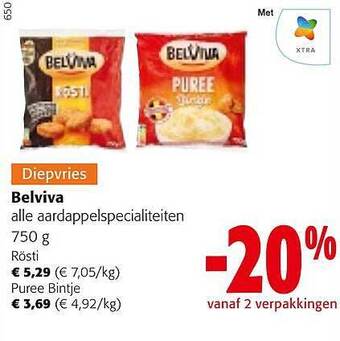 Colruyt Belviva aardappelspecialiteiten aanbieding