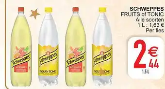 Cora Schweppes fruits of tonic aanbieding