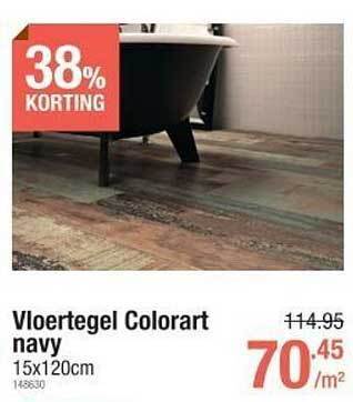 Cevo Vloertegel colorart navy aanbieding