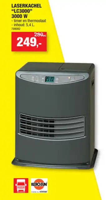 Hubo Laserkachel LC3000 3000 W aanbieding