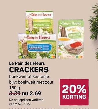 Ekoplaza Le pain des fleurs crackers aanbieding