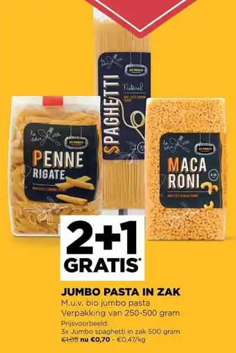 Jumbo Jumbo Pasta in zak 250-500g aanbieding