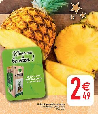 Cora Hele of gesneden ananas aanbieding