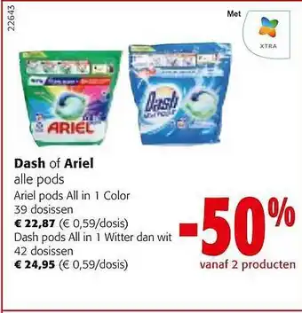 Colruyt Dash of ariel pods aanbieding