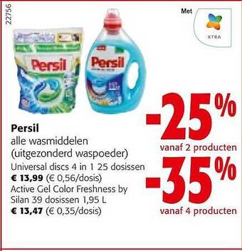 Colruyt Persil wasmiddelen aanbieding