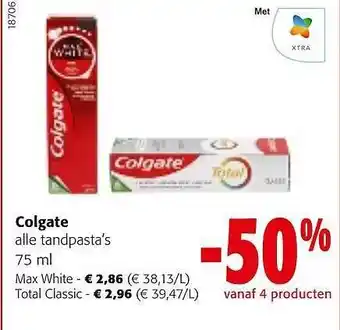 Colruyt Colgate tandpasta aanbieding