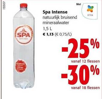 Colruyt Spa intense natuurlijk bruisend mineraalwater aanbieding