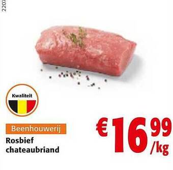 Colruyt Rosbief chateaubriand aanbieding