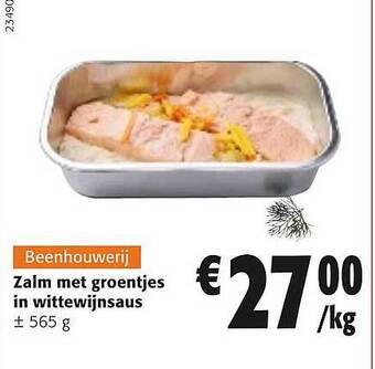 Colruyt Zalm met groentjes in wittewijnsaus aanbieding