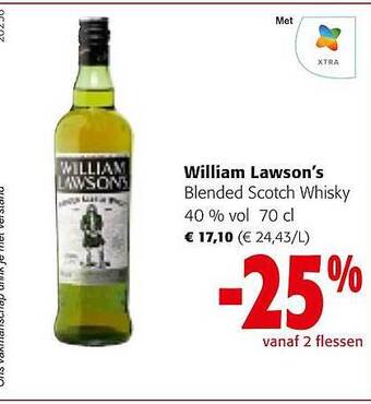 Colruyt William lawson's blended scotch whisky aanbieding