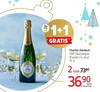 Spar Colruyt Charles dauteuil aop champagne premier cru brut aanbieding