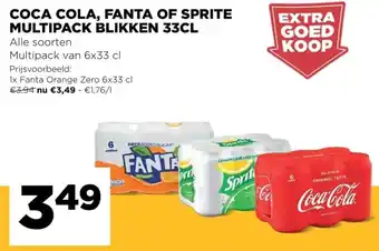 Jumbo Coca-Cola, Fanta of Sprite 6*330ml aanbieding