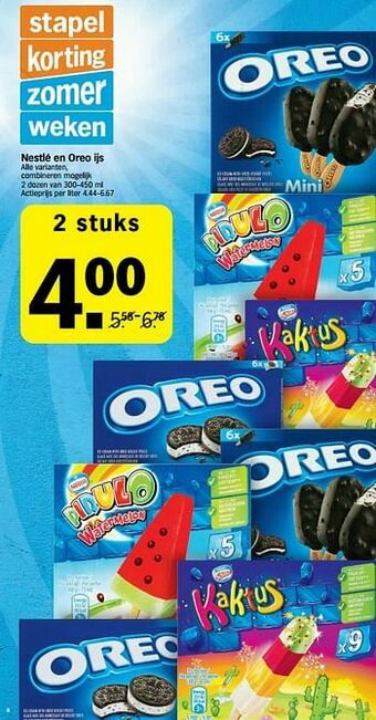 Albert Heijn Nestlé en oreo ijs aanbieding