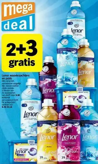 Albert Heijn Lenor wasverzachter robijn jasmijn aanbieding