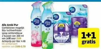 Albert Heijn Ambi pur luchtverfrisser spray ochtenddauw aanbieding