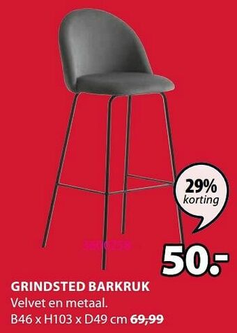 Jysk Grindsted barkruk aanbieding