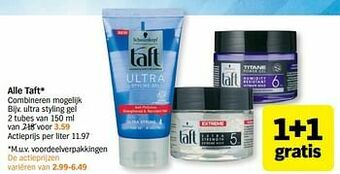 Albert Heijn Taft ultra styling gel aanbieding