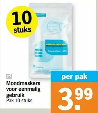 Mondmaskers voor eenmalig gebruik