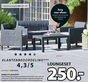 Jysk Marielyst loungeset aanbieding