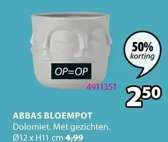 Jysk Abbas bloempot aanbieding