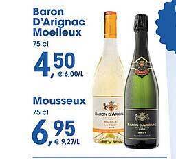 Prik en Tik Baron d'arignac moelleux, mousseux aanbieding