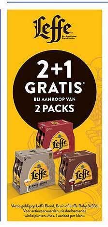 Prik en Tik Leffe blond, bruin of leffe ruby aanbieding