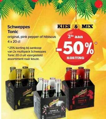 Spar Schweppes tonic aanbieding