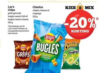 Spar Lay's chips, cheetos aanbieding