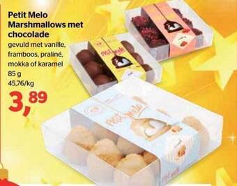 Spar Petit melo marshmallows met chocolade aanbieding