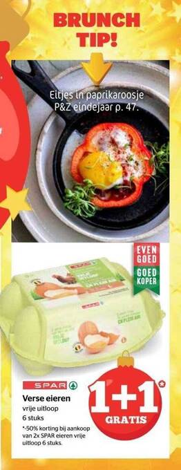 Spar Verse eieren aanbieding