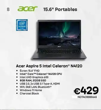 CompuDeals Acer aspire 5 intel celeron aanbieding