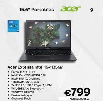CompuDeals Acer extensa intel i5 aanbieding
