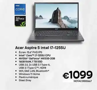 CompuDeals Acer aspire 5 intel i7 aanbieding