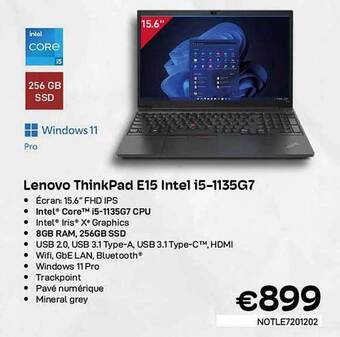 CompuDeals Lenovo thinkpad e15 intel i5 aanbieding