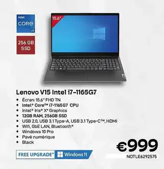 CompuDeals Lenovo v15 intel i7 aanbieding