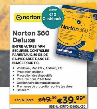 CompuDeals Norton 360 deluxe aanbieding