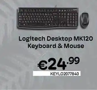 CompuDeals Logitech desktop mk120 keyboard & mouse aanbieding