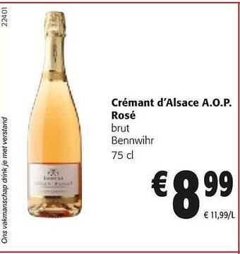 Colruyt Crémant d'alsace aop rosé aanbieding